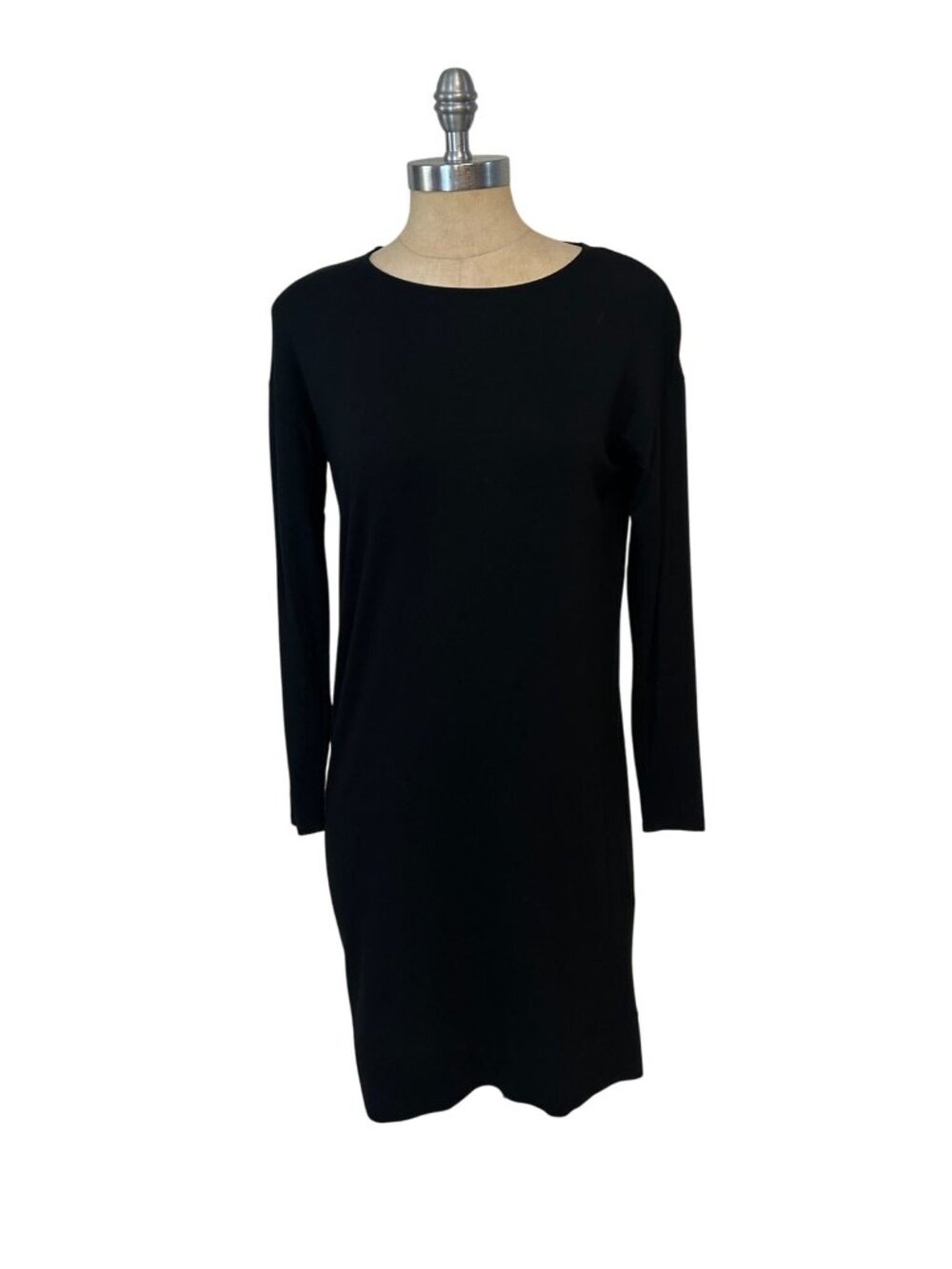 Eileen Fisher Womens Black Long Sleeve Dress XXS
